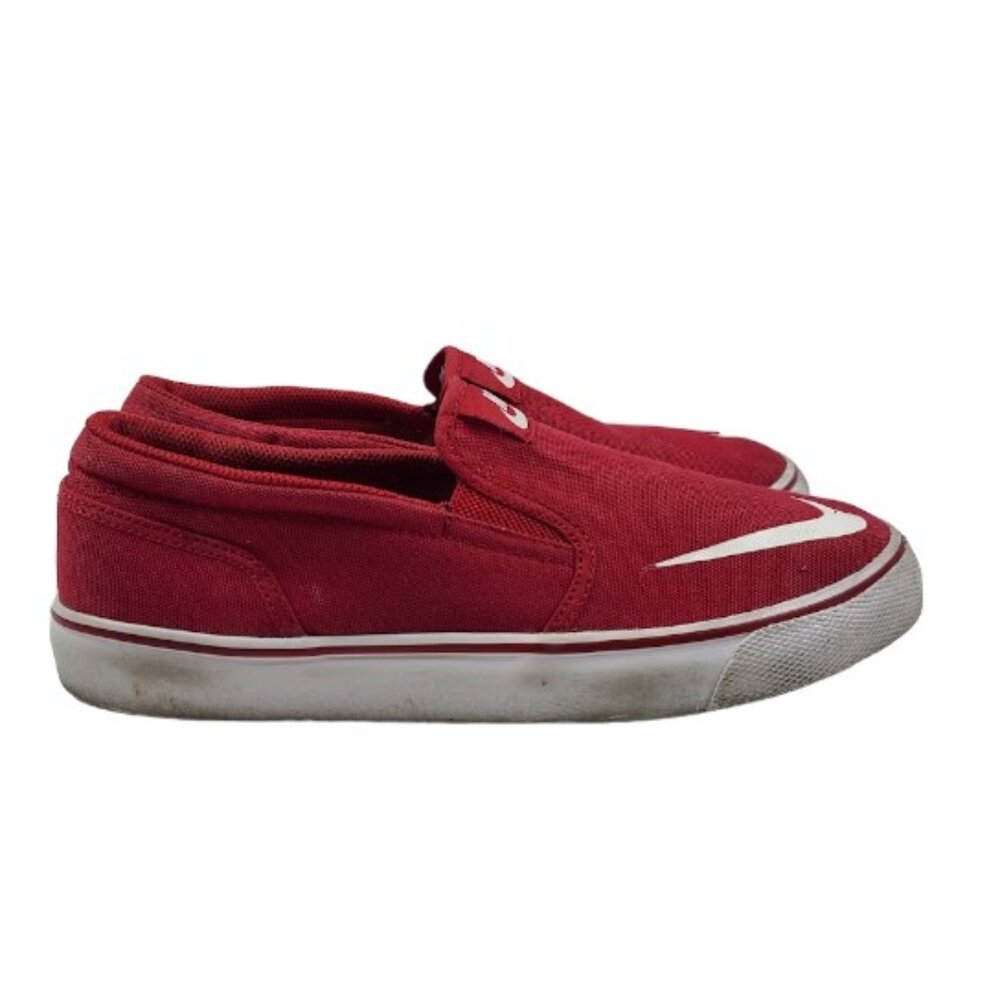 Nike Boy's‎ Red Toki Canvas 719739-600 Slip-On Casual Sneaker Shoes Size 7